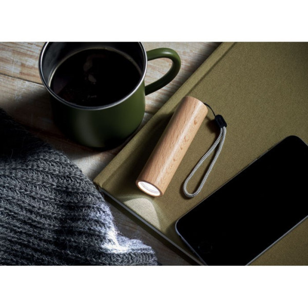 LITE - Oplaadbare zaklamp beukenhout