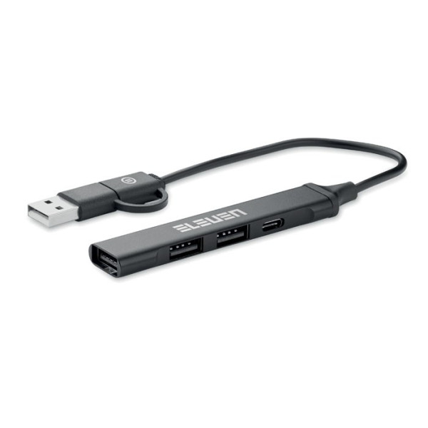CURRENT - USB 4-poorts hub 19 cm