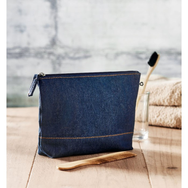 STYLE POUCH - Gerecycled denim toilettasje