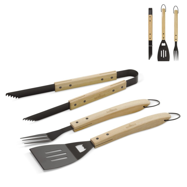 Barbecue gereedschapsset hout