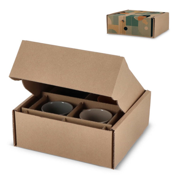 Custommade geschenkdoos voor 4 mokken 24.3 x 24.3 x 9.9 cm